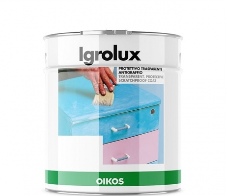Лак Oikos защитный IGROLUX SATINATO (полумат) 2,25 L